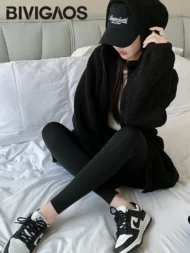 Thin Rabbit Fleece Shark Legging - Image 5