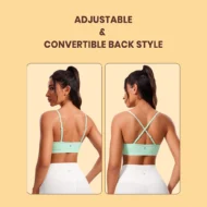 Deep V-Neck Adjustable Thin Straps Bra - Image 5