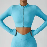 3 Piece Yoga Set Jacket Bra Legging - Image 5