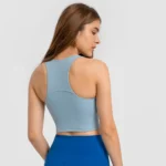 Wirefree Workout Athletic Gym Tank Top with Built In Bra