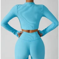 3 Piece Yoga Set Jacket Bra Legging - Image 2