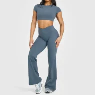 Micro-flare cross-hide tight seamless trouser