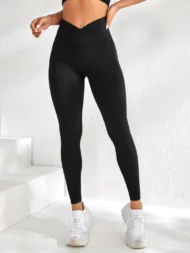 V-waist Elastic Peach Buttocks Leggings