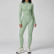 High Stretch Full Sleeve Yoga Bodysuit with Quick Dry Fabric - Image 3