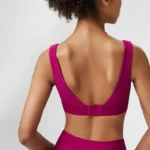 Ribbed Sports Bra with Adjustable Buckles and a Big U Back