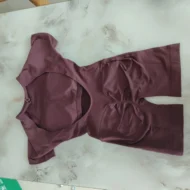 Backless Yoga Bodysuit with Built In Bra and Tummy Control - Image 4