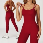 Backless Stretch Jumpsuit for Yoga and Gym Training