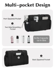 Mini Duffle Gym Bag with Yoga Mat Holder and Wet Pocket - Image 6