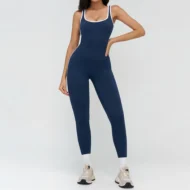Sleeveless V Back Yoga Jumpsuit with Quick Dry Fabric - Image 6