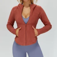 Long Sleeve Running Jacket with Zip Front and O Neck - Image 3