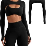 Attached Sleeve Yoga Wrap with Full Coverage for Outdoor Workouts