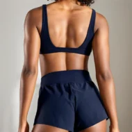 Deep V Shockproof Running Bra in Quick-Dry Nylon Stretch - Image 2