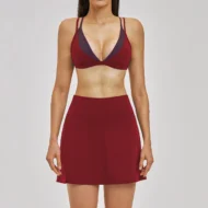Patchwork Sports Bra and High-Waist Leggings Yoga Set - Image 6