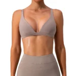 V-Neck Shockproof Running Bra with a Soft Upward Lift