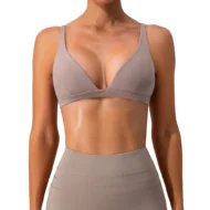 V-Neck Shockproof Running Bra with a Soft Upward Lift