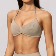Open-Back Halter Bra with Adjustable Straps for Pilates - Image 2