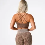 Multi-Strap Seamless Sports Bra with Removable Padded Cups