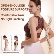 Women’s Wireless Posture Bra with Front Closure and Wide Straps - Image 6