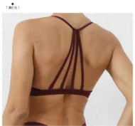Lace-Up Backless Tube Top with Built-In Pads for Yoga - Image 6