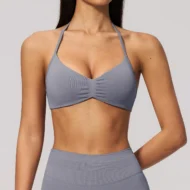 Open-Back Halter Bra with Adjustable Straps for Pilates - Image 5
