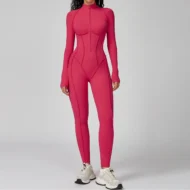High Stretch Full Sleeve Yoga Bodysuit with Quick Dry Fabric - Image 5