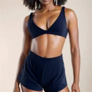 Deep V Shockproof Running Bra in Quick-Dry Nylon Stretch