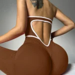 High Waist Yoga Bodysuit with Breathable Quick Dry Fabric