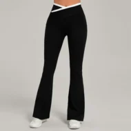 Scrunch Seat Bell-Bottom Leggings with Utility Pockets - Image 3