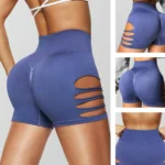Seamless Cut-Out Shorts with Lifted Seat and a Tight Fit