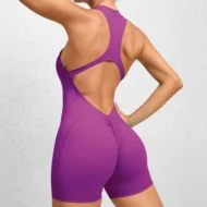 Cross Back Yoga Jumpsuit with Quick Dry Fabric - Image 5