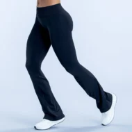 Full-Length Flared Leggings with Scrunch Seat and Squat-Proof Fabric