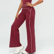 Tummy Control Flared Leggings with a Wide Leg Swing - Image 2