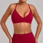 Y-Strap Hollow Back Yoga Bra with Adjustable Shoulder Straps