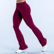 Full-Length Flared Leggings with Scrunch Seat and Squat-Proof Fabric - Image 3