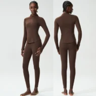 Two or Three Piece Stretch Yoga Set with Utility Pockets - Image 2