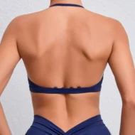 Lace-Up Backless Tube Top with Built-In Pads for Yoga - Image 2