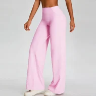 Straight-Leg High-Waist Pants with a Bare-Skin Feel and Push-Up Seat - Image 3