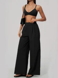 Criss-Cross Back V-Neck Bra with Removable Pads for Light Support - Image 3