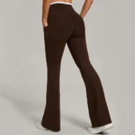 Scrunch Seat Bell-Bottom Leggings with Utility Pockets - Image 6