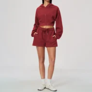 Oversized Pink Crop Top and Shorts Set in Soft Cotton Blend - Image 3