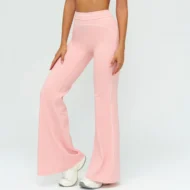 Tummy Control Flared Leggings with a Wide Leg Swing - Image 3