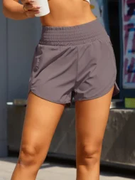 Loose High-Rise Running Shorts with Pockets and Elastic Waist - Image 4