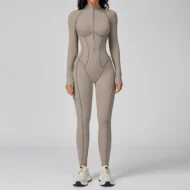 High Stretch Full Sleeve Yoga Bodysuit with Quick Dry Fabric - Image 4