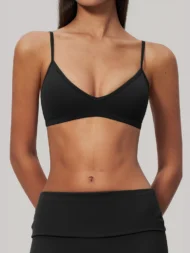 Criss-Cross Back V-Neck Bra with Removable Pads for Light Support - Image 2