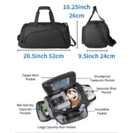 Tactical Foldable Duffel Backpack with Shoe Pockets for Gym - Image 4
