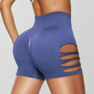 Seamless Cut-Out Shorts with Lifted Seat and a Tight Fit - Image 5