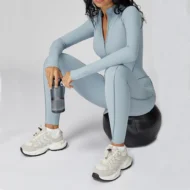 High Stretch Full Sleeve Yoga Bodysuit with Quick Dry Fabric