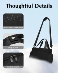 Mini Duffle Gym Bag with Yoga Mat Holder and Wet Pocket - Image 7