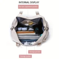 Water Resistant Nylon Weekender with Shoe Compartment and Wet Pocket - Image 5