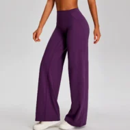 Straight-Leg High-Waist Pants with a Bare-Skin Feel and Push-Up Seat - Image 4